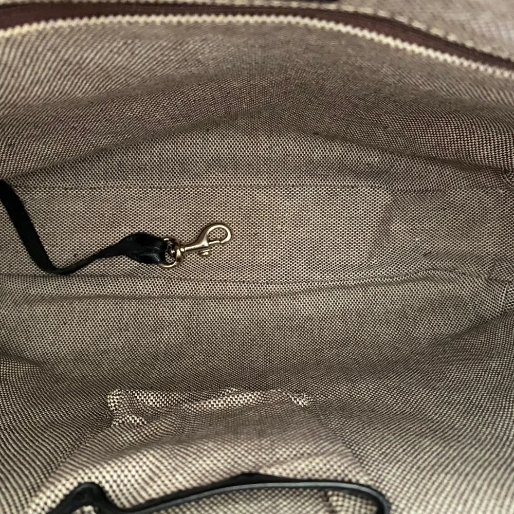 Dooney & Bourke Teardrop Satchel Black Florentine Vacchetta Leather Shoulder Bag